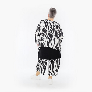 Sommer Big Shirt in kastiger Form aus gecrashter Slinky Qualität