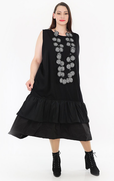 Sommer Tunika in gerundeter Form aus feiner Memorytaft Qualität