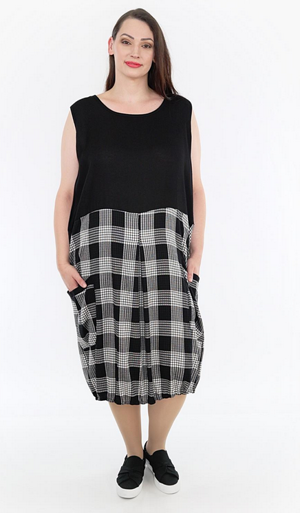 Sommer Tunika in Ballon Form aus leichter Leinen Optik Qualität