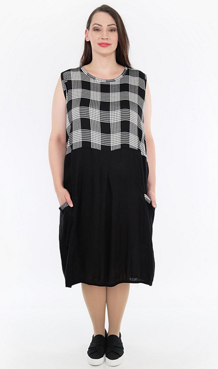 Sommer Tunika in Ballon Form aus leichter Leinen Optik Qualität