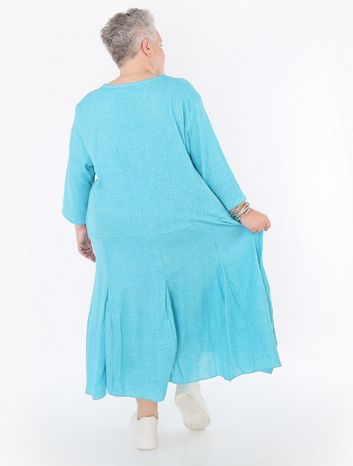 Sommer Kleid in Ballon Form aus weicher Mousseline Qualität in verschiedenen Farben