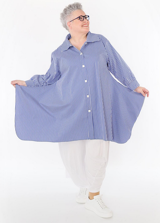 Sommer Bluse in A-Form aus feiner Popeline Qualität in 2 Farben