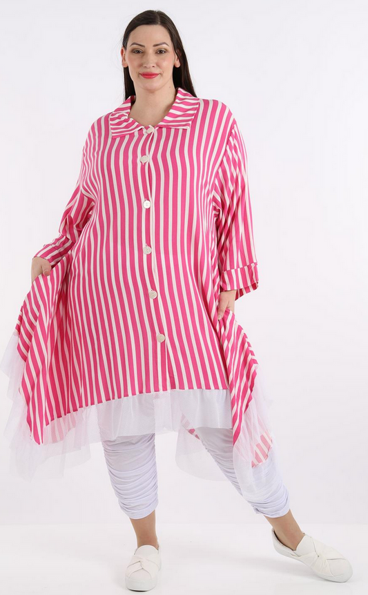 Sommer Jacke in A-Form aus leichter Krepp Qualität