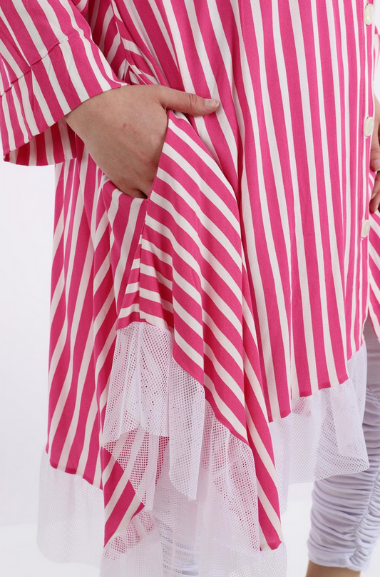 Sommer Jacke in A-Form aus leichter Krepp Qualität