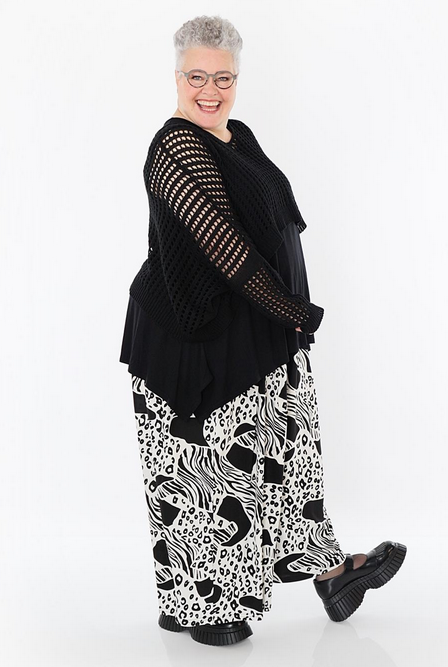 Sommer Hose in Palazzo Form aus feiner Slinky Qualität