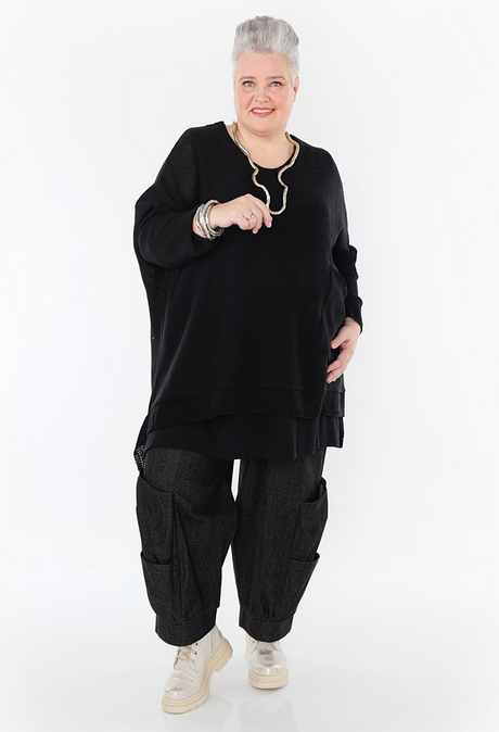 Sommer Big Shirt in A-Form aus feiner Strick Qualität