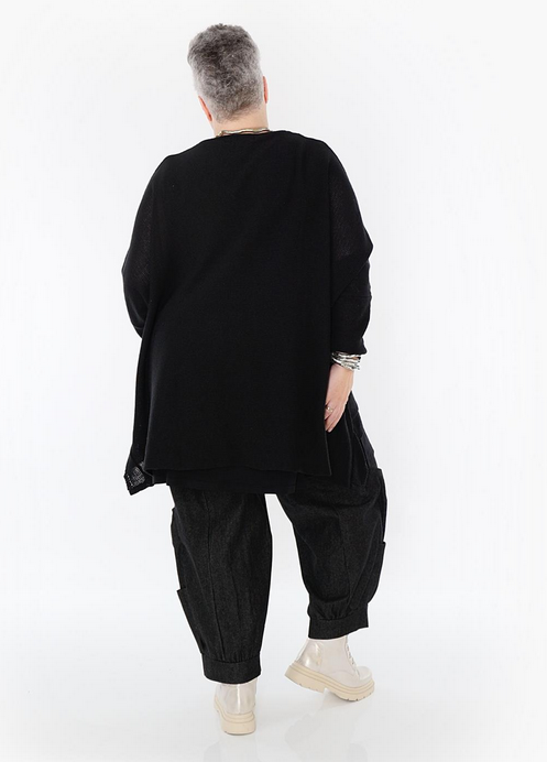 Sommer Big Shirt in A-Form aus feiner Strick Qualität