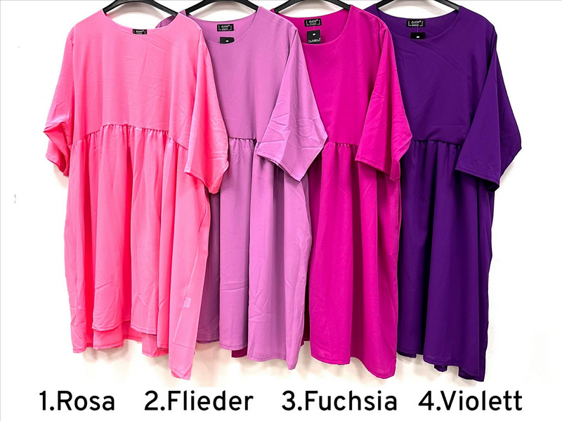 Sommer Kleid in A-Form Form aus luftiger Chiffon Qualität in verschiedenen Farben