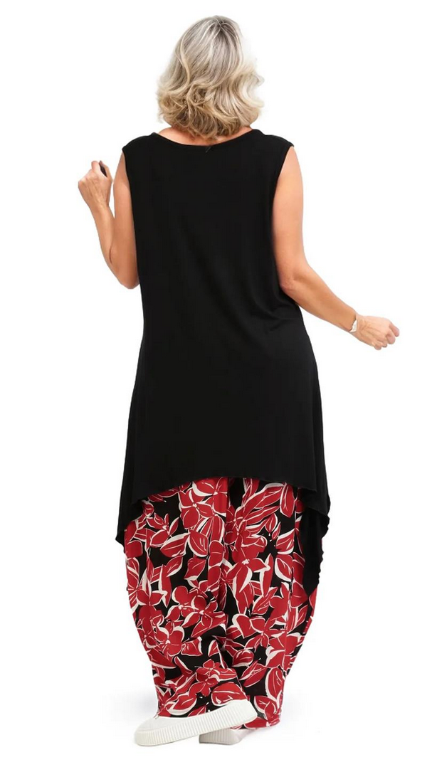 Sommer Hose in gerader Form aus leichter Krepp Qualität