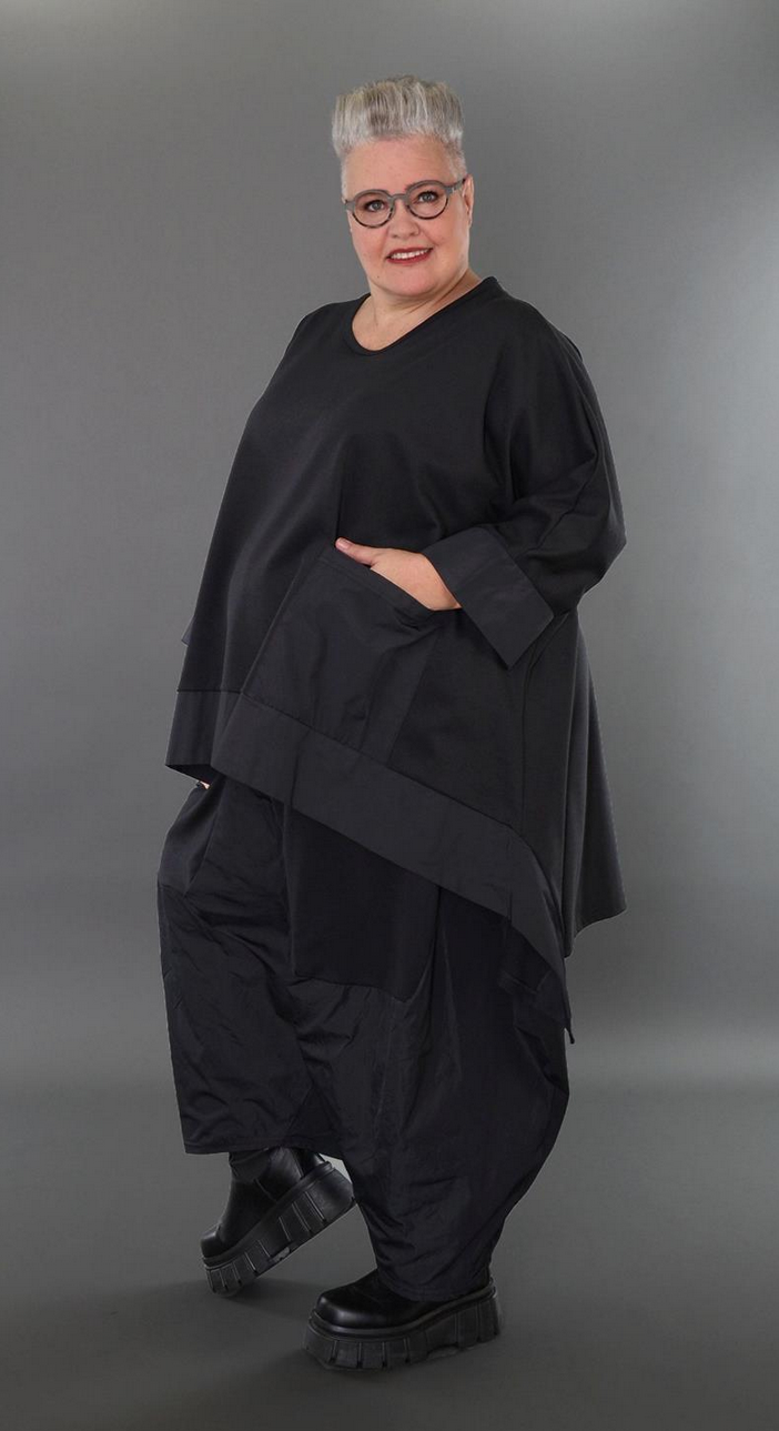 Ganzjahr Big Shirt in A-Form aus feiner Jacquard Qualität