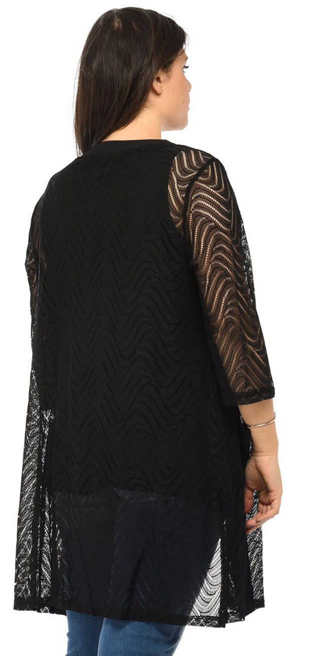 2 Teiler - Spitzen Jacke + Top
