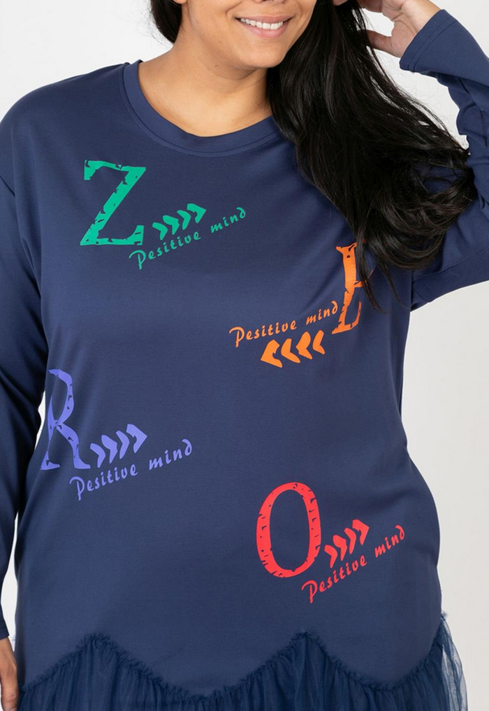 Medi Kleid mit Appliaktionen in 2 Farben
