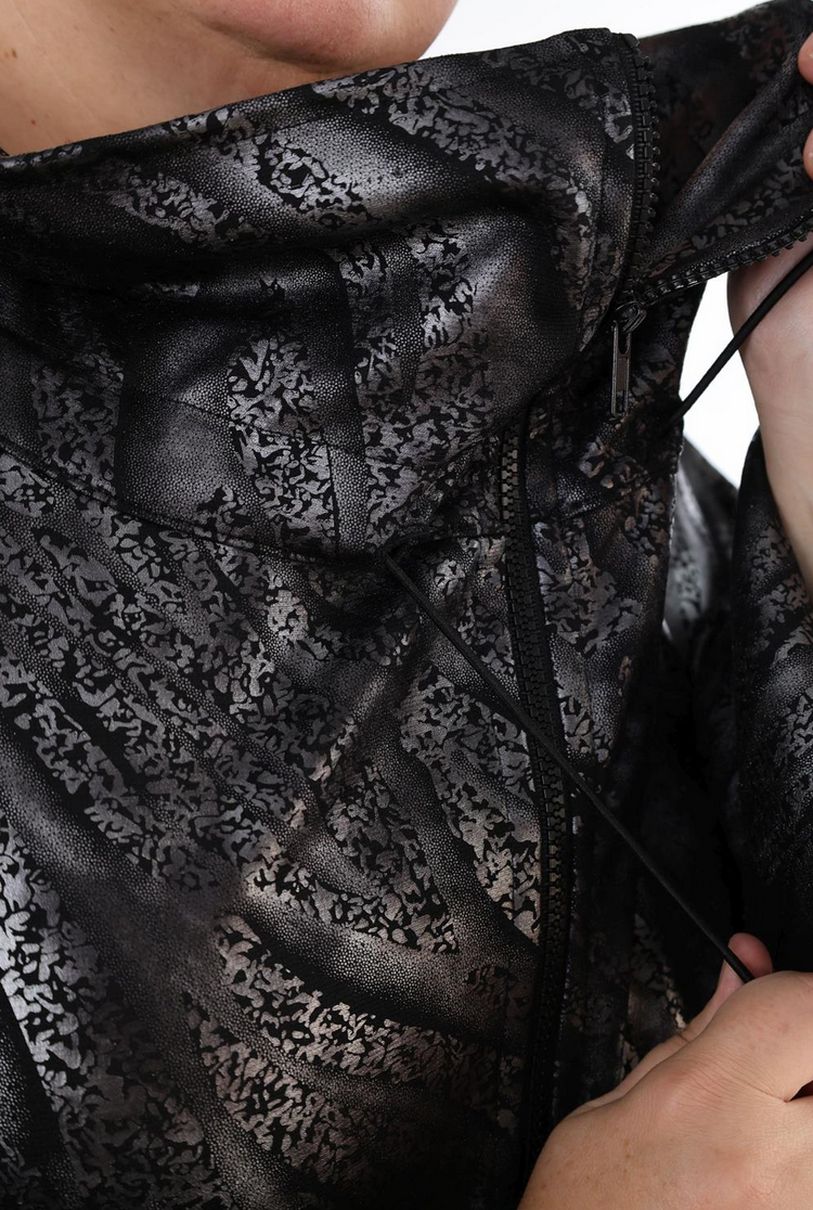 NEU Winter Mantel in gerader Form aus feiner Lederimitat Qualität