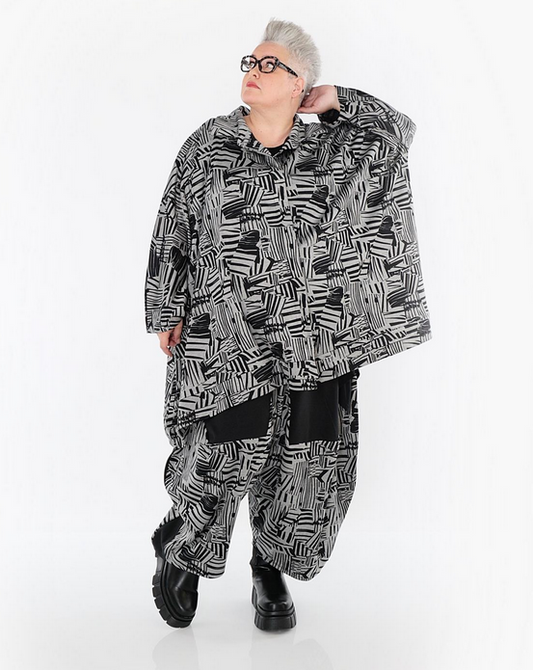 NEU Winter Bluse in A-Form aus warmer Jacquard Qualität