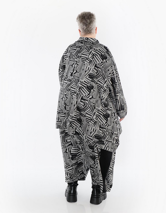 NEU Winter Bluse in A-Form aus warmer Jacquard Qualität