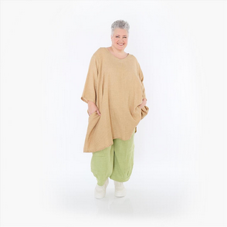 Sommer Big Shirt in A-Form aus weicher Mousseline Qualitätt in 2 Farben