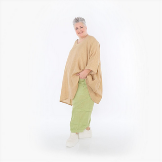 Sommer Big Shirt in A-Form aus weicher Mousseline Qualitätt in 2 Farben