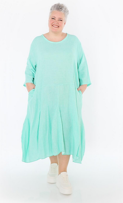 Sommer Kleid in Ballon Form aus weicher Mousseline Qualität in verschiedenen Farben