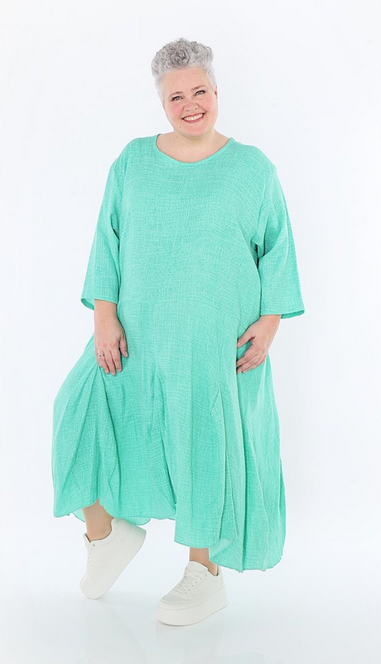 Sommer Kleid in Ballon Form aus weicher Mousseline Qualität in verschiedenen Farben