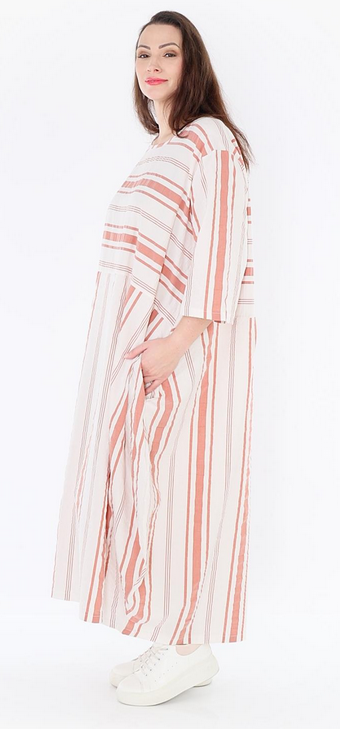 Sommer Kleid in Ballon Form aus leichter Seersucker Qualität