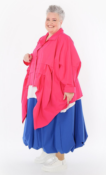 Sommer Bluse in Zipfel Form aus feiner Popeline Qualität