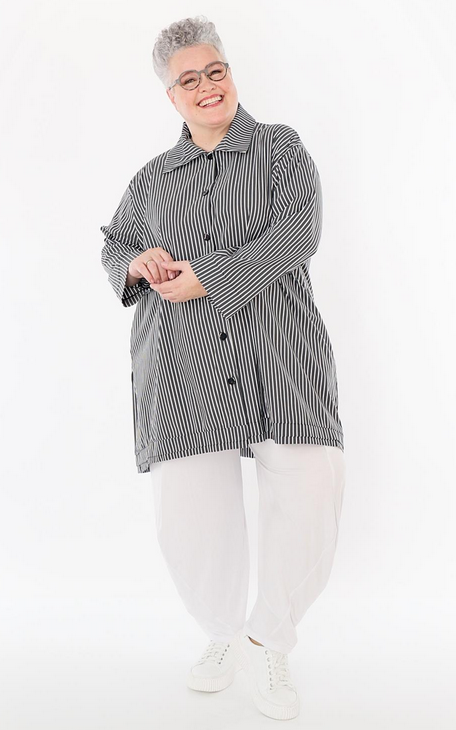 Sommer Bluse in A-Form aus feiner Popeline Qualität in 2 Farben
