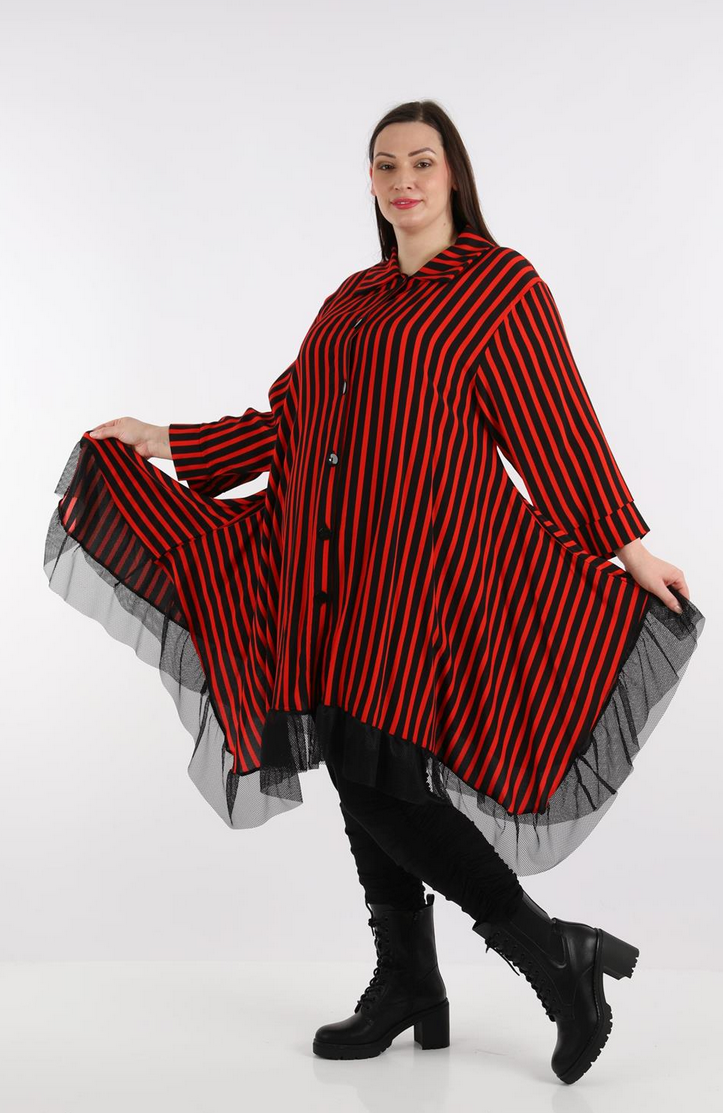 Sommer Jacke in A-Form aus leichter Krepp Qualität
