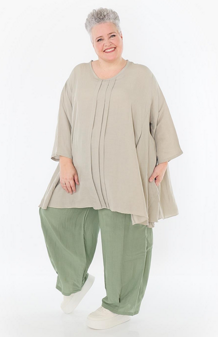 Sommer Hose in gerader Form aus leichter Leinen Optik Qualität in verschiedenen Farben