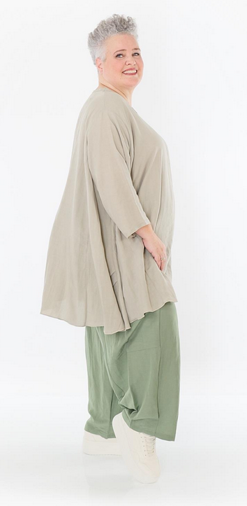 Sommer Hose in gerader Form aus leichter Leinen Optik Qualität in verschiedenen Farben