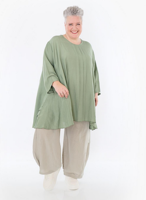 Sommer Hose in gerader Form aus leichter Leinen Optik Qualität in verschiedenen Farben