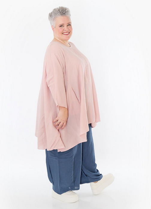 Sommer Hose in gerader Form aus leichter Leinen Optik Qualität in verschiedenen Farben