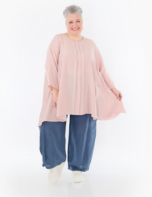 Sommer Hose in gerader Form aus leichter Leinen Optik Qualität in verschiedenen Farben