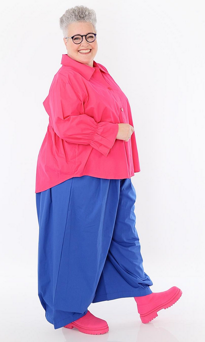 Sommer Hose in Ballon Form aus feiner Popeline Qualität in verschiedenen Farben