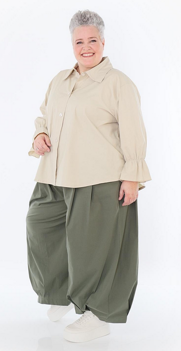 Sommer Hose in Ballon Form aus feiner Popeline Qualität in verschiedenen Farben