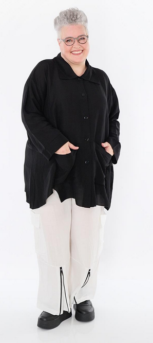 Sommer Jacke in A-Form aus leichter Leinen Optik Qualität in verschiedenen Farben