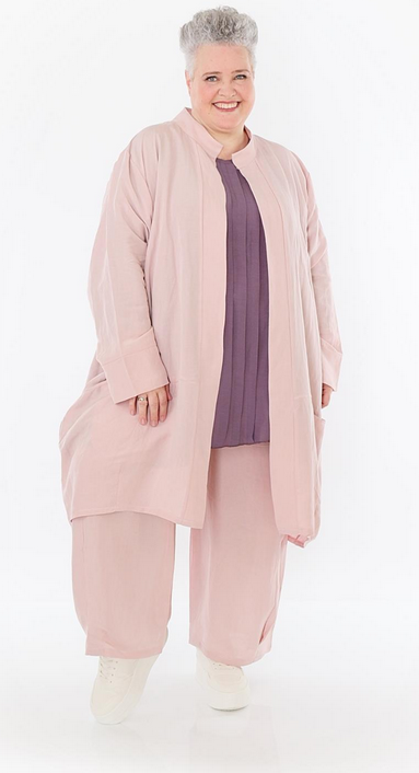 Sommer Cardigan in Ballon Form aus leichter Leinen Optik Qualität