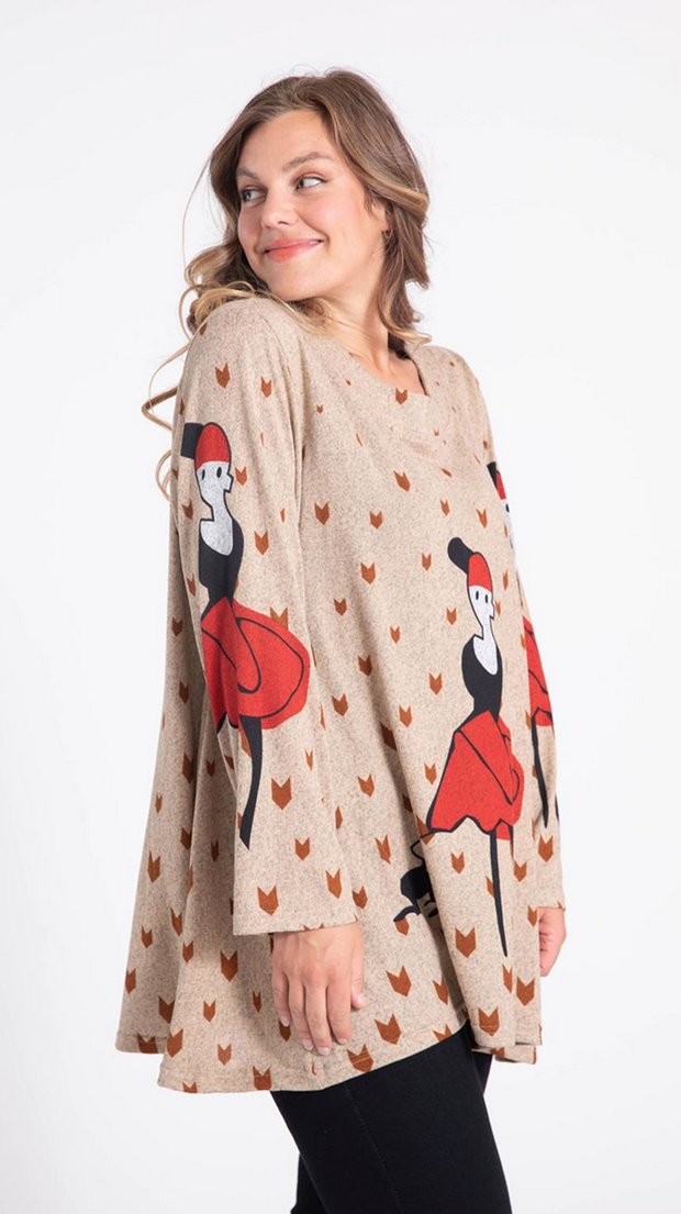 FeinStrick Shirt mit Aufdruck in verschiedenen Farben