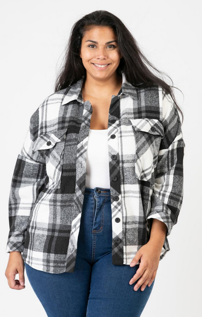 Jacke Flanell Fleece Karo in verschiedenen Farben