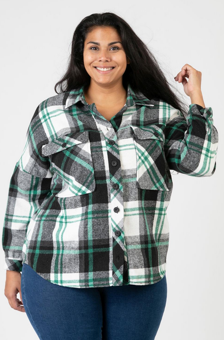 Jacke Flanell Fleece Karo in verschiedenen Farben