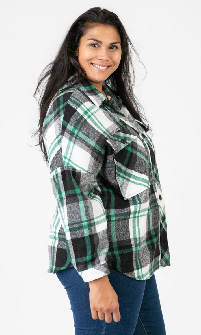Jacke Flanell Fleece Karo in verschiedenen Farben