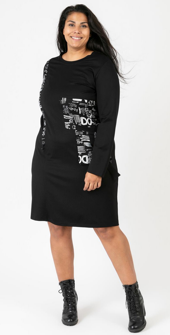 Medi Kleid mit Appliaktionen in 2 Farben
