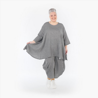 Sommer Big Shirt in A-Form aus feiner Mousseline Qualität