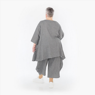 Sommer Big Shirt in A-Form aus feiner Mousseline Qualität