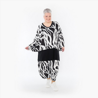 Sommer Big Shirt in kastiger Form aus gecrashter Slinky Qualität