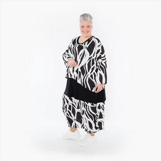 Sommer Big Shirt in kastiger Form aus gecrashter Slinky Qualität
