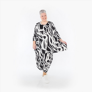 Sommer Big Shirt in A-Form aus gecrashter Slinky Qualität