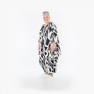 Sommer Big Shirt in A-Form aus gecrashter Slinky Qualität