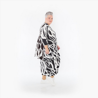 Sommer Big Shirt in A-Form aus gecrashter Slinky Qualität