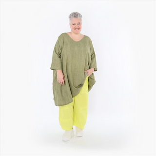 Sommer Big Shirt in A-Form aus weicher Mousseline Qualitätt in 2 Farben