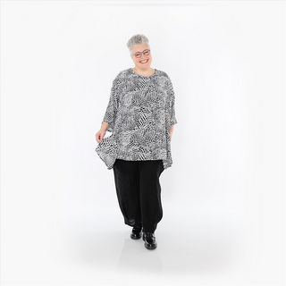 Sommer Big Shirt in A-Form aus leichter Chiffon Qualität